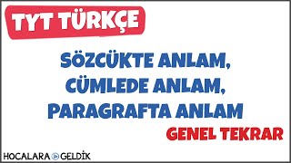 Sözcükte Anlam Cümlede Anlam Paragrafta Anlam [upl. by Hcire]