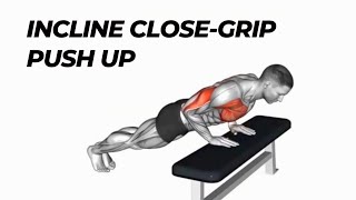 How to do Incline CloseGrip Push Up 🔥  Beginner Push Ups Course [upl. by Jabez]