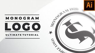 Monogram Logo Illustrator  Ultimate Tutorial [upl. by Klemens]