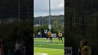 12U 30 yard reception vs double coverage football youthfootball [upl. by Leasim560]