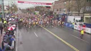 88th Manchester Road Race won by Colley and Kelati [upl. by Ainaznat406]