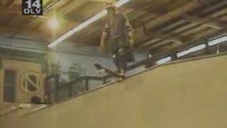 Johnny Knoxville  Dropping in on half pipe for first time [upl. by Attemaj]