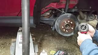 How to Remove A Rear Brake Drum on A Ford Focus [upl. by Hsepid]