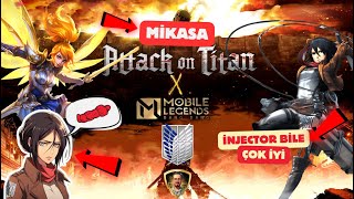 Skin Injector  Fanny  Mikasa Ackerman  Mobile Legends X Attack on Titan  AOT [upl. by Nos108]