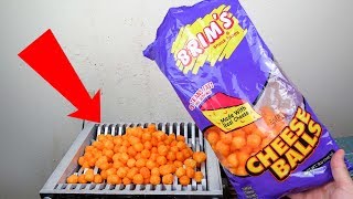 Shredding Cheese Balls Crunchy Chips Shredded Very Relaxing ASMR EXPERIMENT [upl. by Assirralc412]