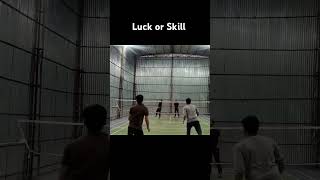 Luck or skill badminton sports badmintonlovers [upl. by Carlstrom870]