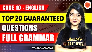 20 Most Important 100 Guaranteed 💯 Questions from Class 10 English Grammar ✅ [upl. by Amadeus]