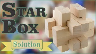 Solution for Star Box from Puzzle Master Wood Puzzles [upl. by Reifnnej]