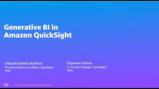 New and Upcoming  Generative BI in Amazon QuickSight 2023 Amazon QuickSight Learning Series [upl. by Eenal]