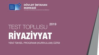 Riyaziyyat yeni test toplusu 2019 CAVABLAR 1ci hissə  HD [upl. by Linnea]