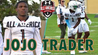 Miami Signee WR Joshisa Trader Shows ELITE Ability at Under Armour AllAmerica Practices [upl. by Aronoel43]