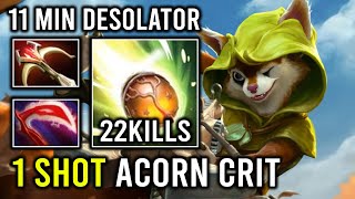 EPIC Desolator Daedalus Crit Strike 1 Shot Acorn 250 Attack Speed Offlane Carry Hoodwink Dota 2 [upl. by Ailil567]