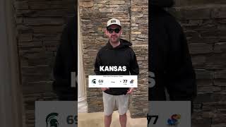 UNDER 1515 💰 20 START TO THE EVENING 😤 collegebasketball explore kansas michiganstate [upl. by Orran]