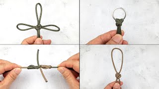 Sailors Cross Knot Bull Hitch Blood Knot Clasped Hands Knot Paracord [upl. by Ahsilef]