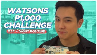 P1000 DAY amp NIGHT Skincare Routine from WATSONS 🤔🛍 Filipino  Jan Angelo [upl. by Enwad187]