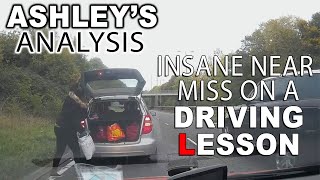 Ashleys Analysis  Insane Near Miss on a Driving Lesson [upl. by Erek313]