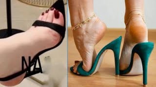 Ladies Pencil High heels Shoe Sandals Slippers Footwear Designs Tips [upl. by Faden]