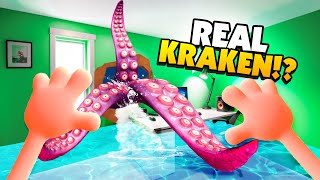 A KRAKEN Smashed My Wall And FLOODED My OFFICE in VR  Prepare to Dive VR [upl. by Mungo883]