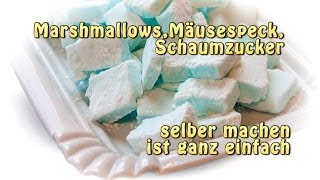 Marshmallows Mäusespeck Schaumzucker selber machen ist ganz einfach [upl. by Haily]