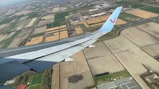 TUI fly Boeing 767 Takeoff from Amsterdam Schiphol Airport [upl. by Annayad]