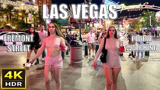 Fremont Street Las Vegas Midnight People Watching  September 2024 [upl. by Aitam]