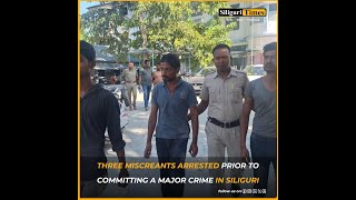 Three miscreants arrested prior to committing a major crime in Siliguri Hindi [upl. by Nauqe]