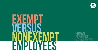 Exempt versus Exempt Employees [upl. by Elvah303]