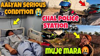 aalyanvlogs1299 SERIOUS CONDITION😭CHAL POLICE STATION🚓MUJE MARA🤬samvlogs786Ducati bike [upl. by Donegan822]