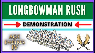 SUPER FAST Longbowman Rush  Aoe4 Build Order Demonstration [upl. by Platt]