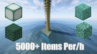 Minecraft Guardian Farm  No Portals  5000 Items Perh [upl. by Ennovyhc]