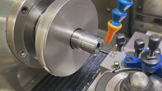 Chambering a match barrel on a Hardinge CNC Lathe [upl. by Esyli911]