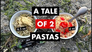 2 lightweight backpacking pasta recipes  Camping  Hiking Meals  Outdoor Eats [upl. by Alliuqet162]