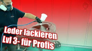 Leder Restaurieren amp Lackieren  Lvl 3 für Profis  Colourlock  AUTOLACKAFFEN  Anleitung DIY [upl. by Botzow]