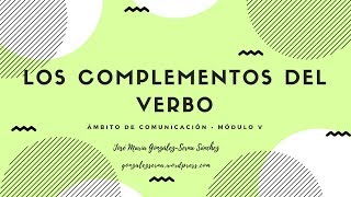 Los complementos del verbo Enseñanza Secundaria de Adultos [upl. by Zerat]