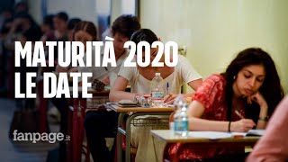 Maturità 2020 il calendario con le date delle prove scritte [upl. by Atinad]