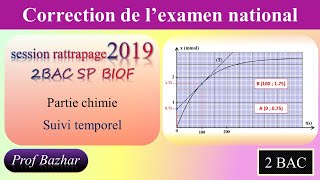 correction de lexamen national session rattrapage 2019 exercice de chimie partie 2II 2BAC SP BIOF [upl. by Clardy978]