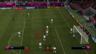 Euro 2012 Germany Vs Portugal FIFA 12 Highlights [upl. by Essyla]