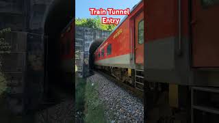 Train Tunnel entry Jammu Kashmir train raillife traintravel trainlife india trainjourney [upl. by Notsla187]