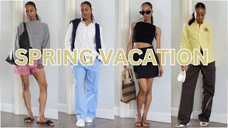 SPRING VACATION OUTFITS  EASY OUTFITS FOR A SPRING GETAWAY [upl. by Tiffani765]