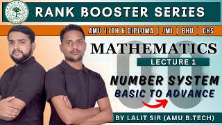 Number System L1  From basic to advance for AMU class 11th amp Diploma entrance  JMI  CHS Exam [upl. by Madancy]