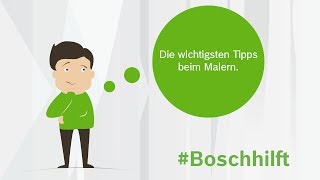 DIYTipp Die wichtigsten Tipps beim Malern Tutorial Boschhilft [upl. by Marler862]