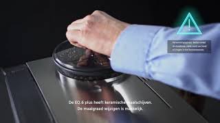 How to De maalgraad wijzigen of gemalen koffie gebruiken bij de Siemens EQ6 plus espressomachine [upl. by Alyahc853]