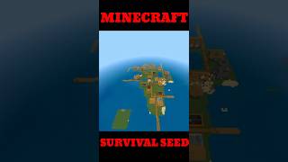 MINECRAFT BEST SURVIVAL SEED 121 IN HINDI  BEDROCK EDITION  JAVA shorts short minecraft [upl. by Afrikah]