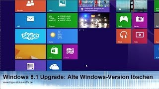 Windows 81 Upgrade aufräumen Alte WindowsVersion löschen [upl. by Kriss]