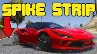 Spike Stripping Roads To Steal Cars In GTA 5 RP [upl. by Johny]