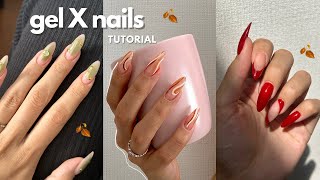 how to do gel x nails like a PRO ✨ fall nails 2023 [upl. by Aivlys]