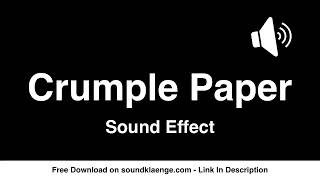 Crumple Paper Soundeffect [upl. by Yauqram747]