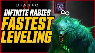 INFINITE RABIES DRUID INSANE CLEAR SPEED  Diablo 4 Druid Season 3 New Tech [upl. by Inobe]