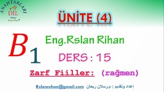 تعلم اللغة التركية الدرس 15 من المستوى الثالث B1 الرابطة rağmen [upl. by Yelrahc]