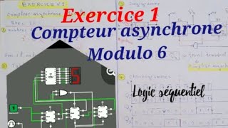 Exercice 1 compteur asynchrone modulo 6 [upl. by Yseulta110]